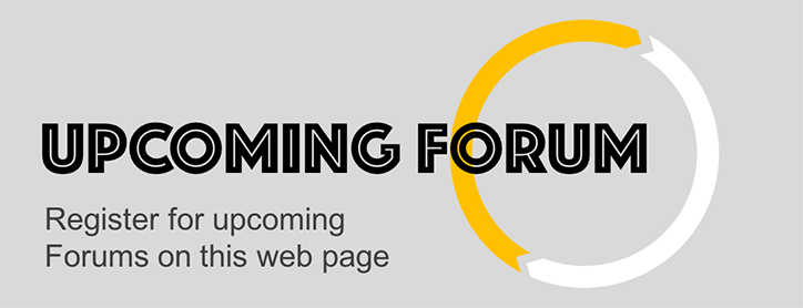 Upcoming Forum Banner